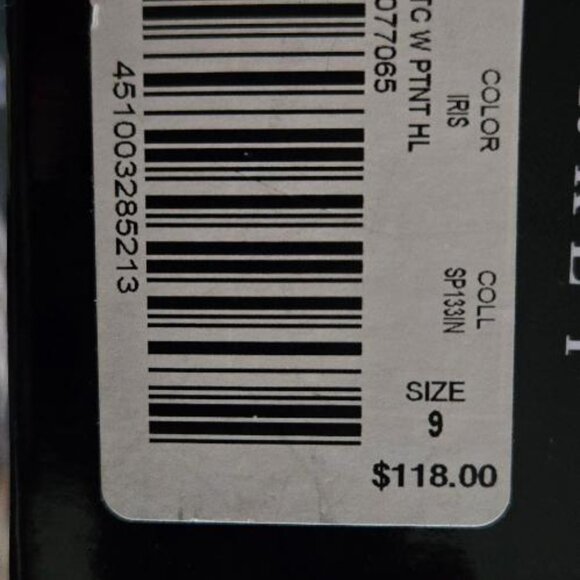 White House Black Market snakeskin open toes purple heels Size 9 - Picture 3 of 3